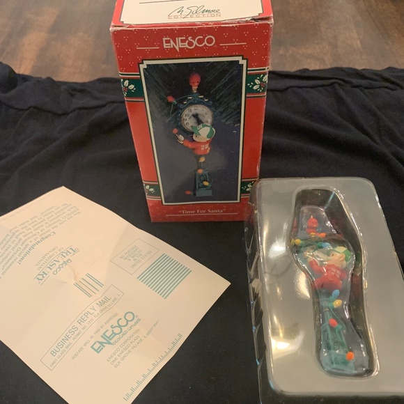 ENESCO Time For Santa Ornament in Box 1993 Collectable - Picture 1 of 8
